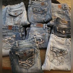 BKE, Bigstar, daytrip, 6pairs of jeans, 1pair of capris, 1pair of shorts.28-30L